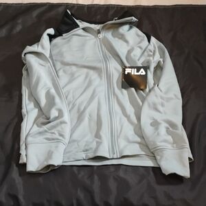 Fila Spirited Track Jacket, Gray And Black